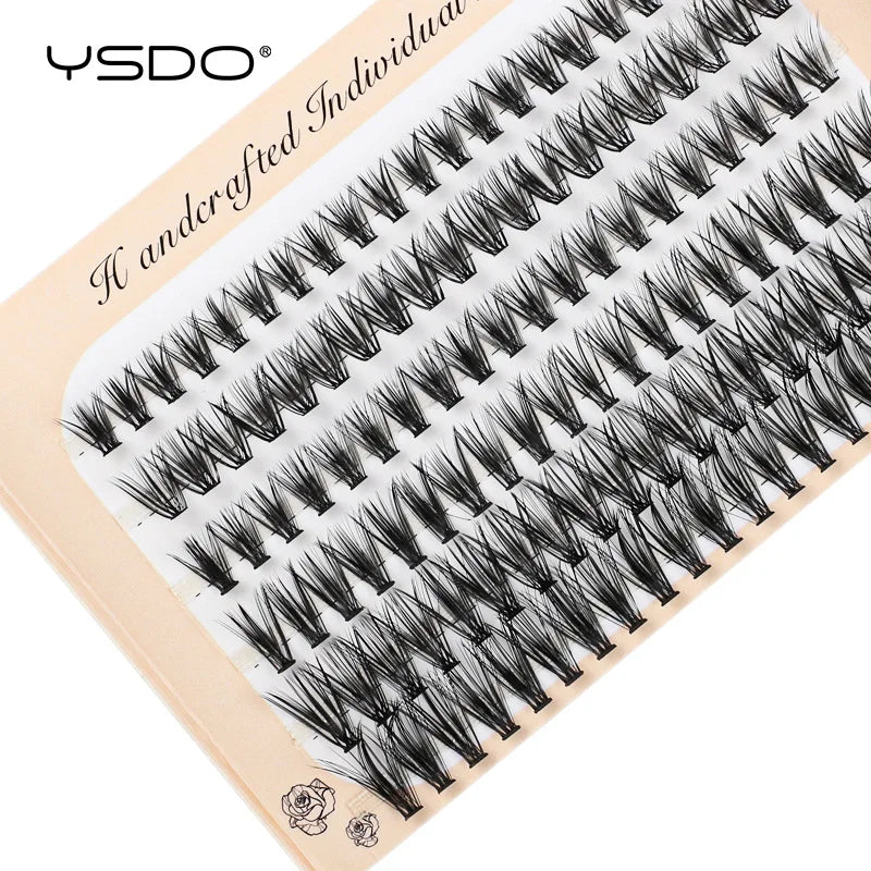 6 Rows 120 Bundles Eyelash Extension Thick Faux Mink Lashes Individual 10/20/30D Cluster False Lashes Natural Cilia Makeup Tools