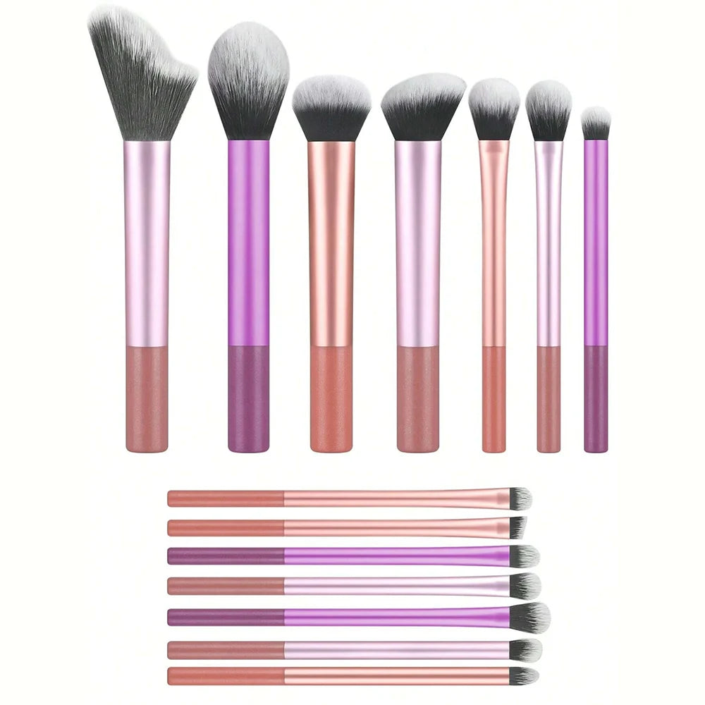 12pcs Makeup Brush Kit Soft Synthetic Hair Make Up Brushes Foundation Blush Eyeshadow Cosmetic Makeup Tools