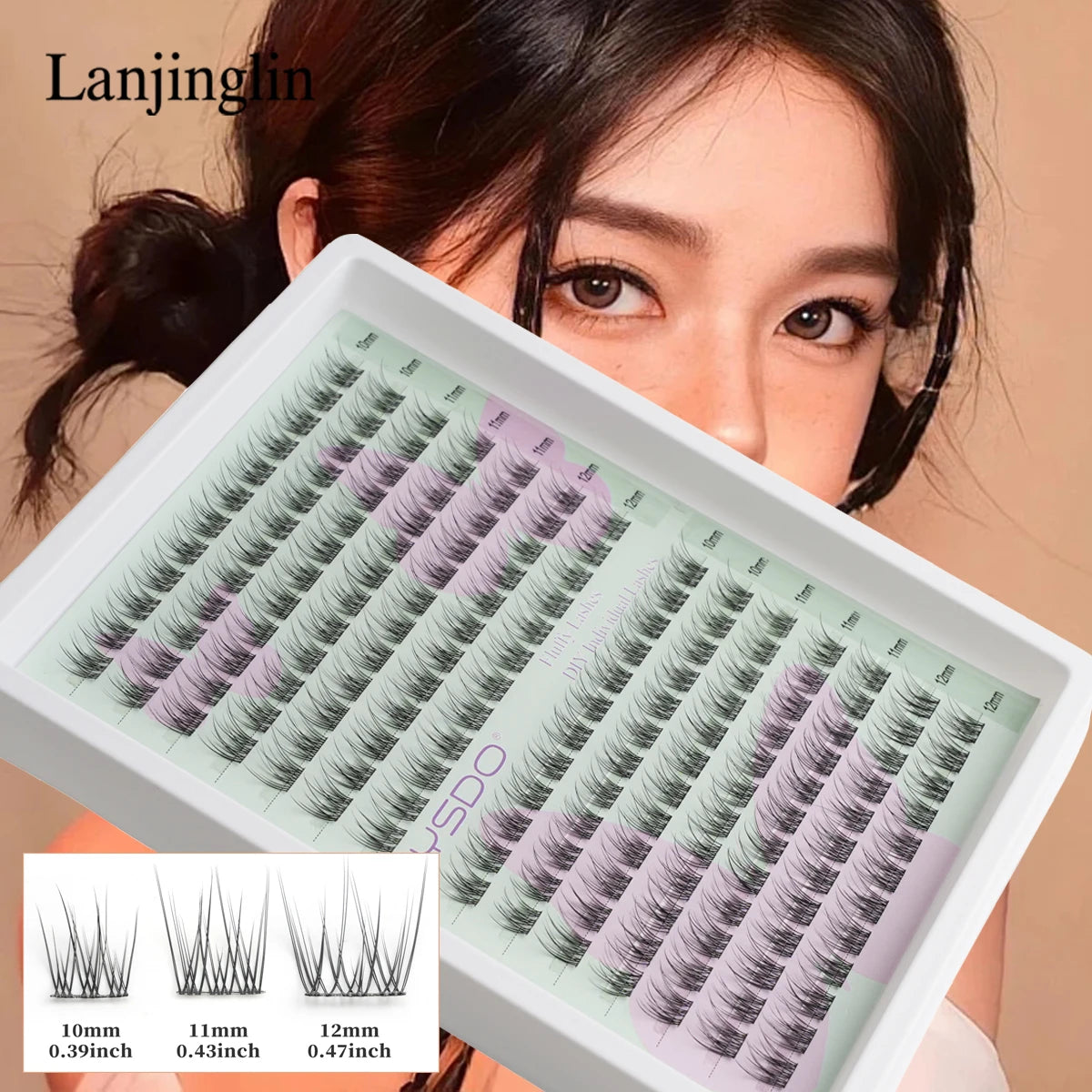 New 14 Rows Individual Lashes Kit 8-16mm Clusters Lash Bond and Seal Makeup Tools DIY Lashes Extension Set maquillaje Faux Cils