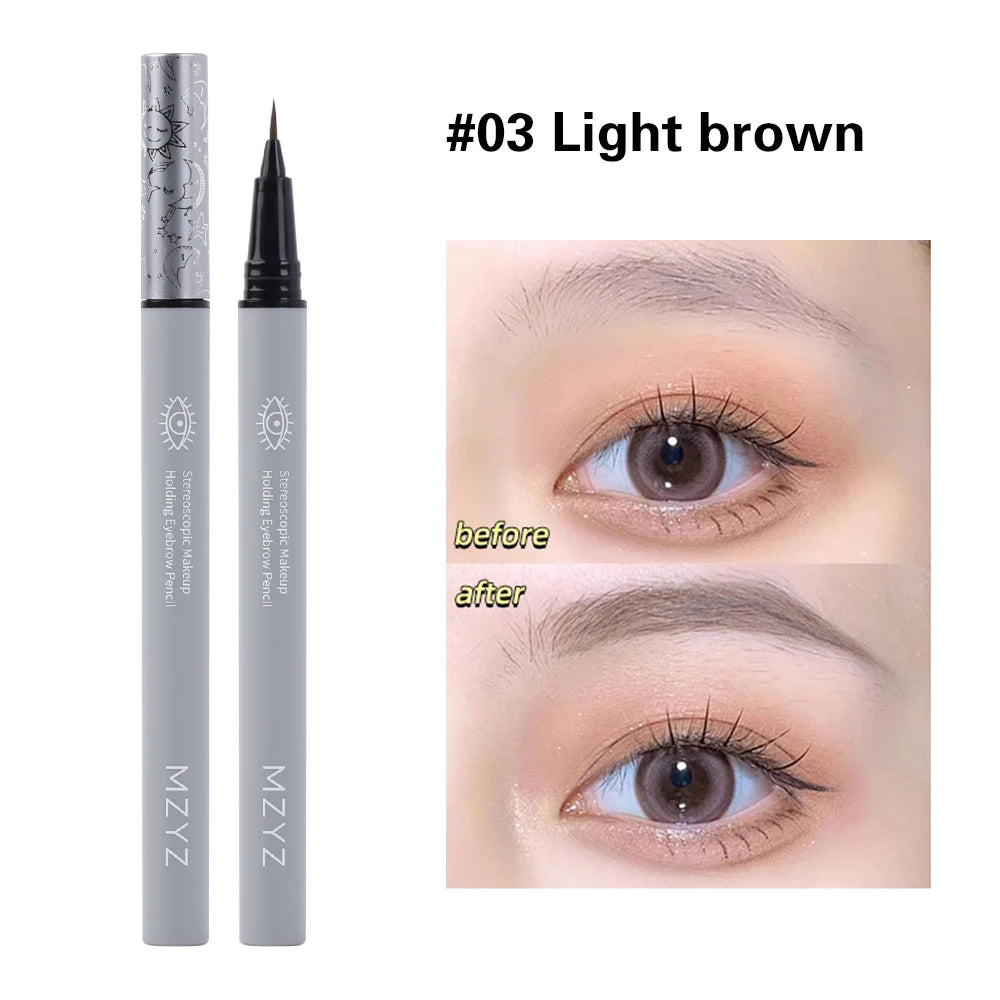 Ultra Fine Water Liquid Eyebrow Pencil Waterproof Long Lasting Eyeliner Lying Silkworm Pen Eyebrow Tattoo Pen Eye Makeup Tools