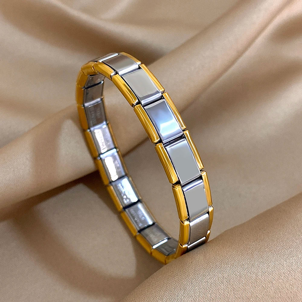New Stainless Steel Strawberry Pepper Cherry Pendant Elastic Bangles Bracelets Fashion Women's Men Adjustable Waterproof Jewelry