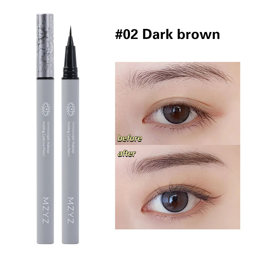 Ultra Fine Water Liquid Eyebrow Pencil Waterproof Long Lasting Eyeliner Lying Silkworm Pen Eyebrow Tattoo Pen Eye Makeup Tools