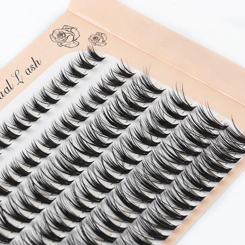 6 Rows 120 Bundles Eyelash Extension Thick Faux Mink Lashes Individual 10/20/30D Cluster False Lashes Natural Cilia Makeup Tools
