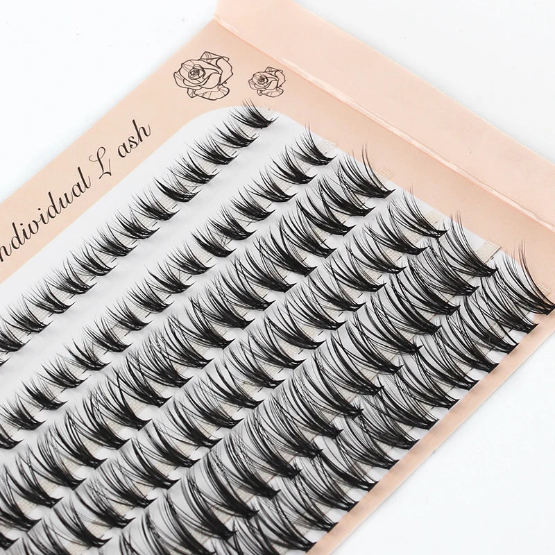 6 Rows 120 Bundles Eyelash Extension Thick Faux Mink Lashes Individual 10/20/30D Cluster False Lashes Natural Cilia Makeup Tools