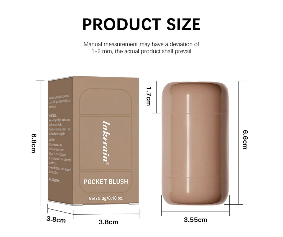 Magic Blush Stick 3-in-1 Cheek Lip Tinted Moistured Blush Stick Silky Brighten Blush Cream Blusher Cosmetics Tubes Matte Contour