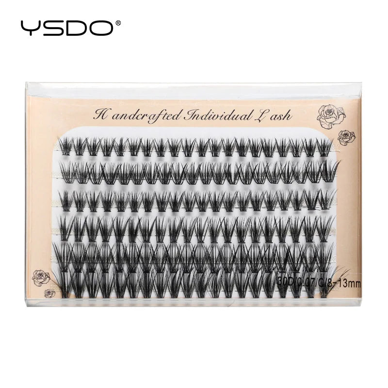6 Rows 120 Bundles Eyelash Extension Thick Faux Mink Lashes Individual 10/20/30D Cluster False Lashes Natural Cilia Makeup Tools