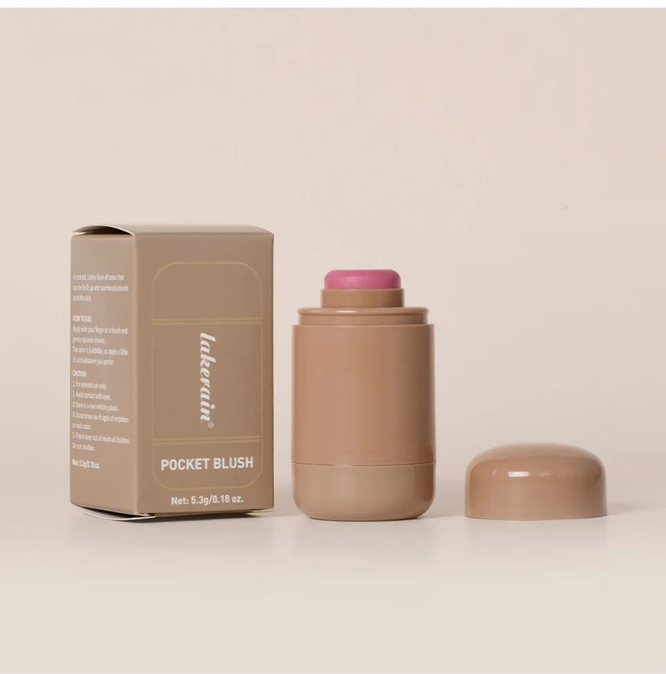 Magic Blush Stick 3-in-1 Cheek Lip Tinted Moistured Blush Stick Silky Brighten Blush Cream Blusher Cosmetics Tubes Matte Contour